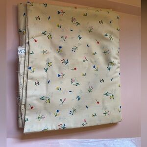 Emily Isabella There Once Was A Fox Cream Floral Cotton Fabric  3.5 Yds x 55”W